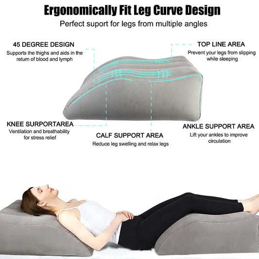 Inflatable Leg Pillow Wedge Pillow Knee Cushion For Travel