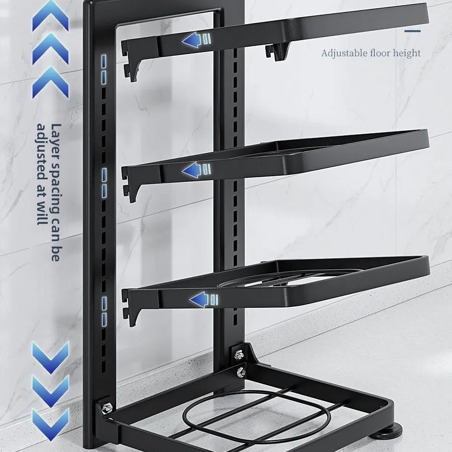 Complete Kitchen Organization System - Stainless Steel Shelves & Multi-Layer Storage Solution
