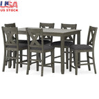 DUTRIEUX 7-Piece Counter Height Dining Set DUTRIEUX