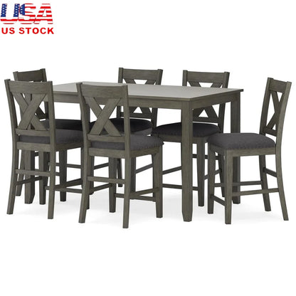 DUTRIEUX 7-Piece Counter Height Dining Set