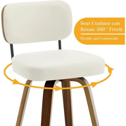 GUANGBAI Swivel Counter Height Bar Stools Set of 4
