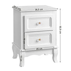 VASAGLE bedside table, each with 2 drawers, pine legs, 2 pieces The Max Mall