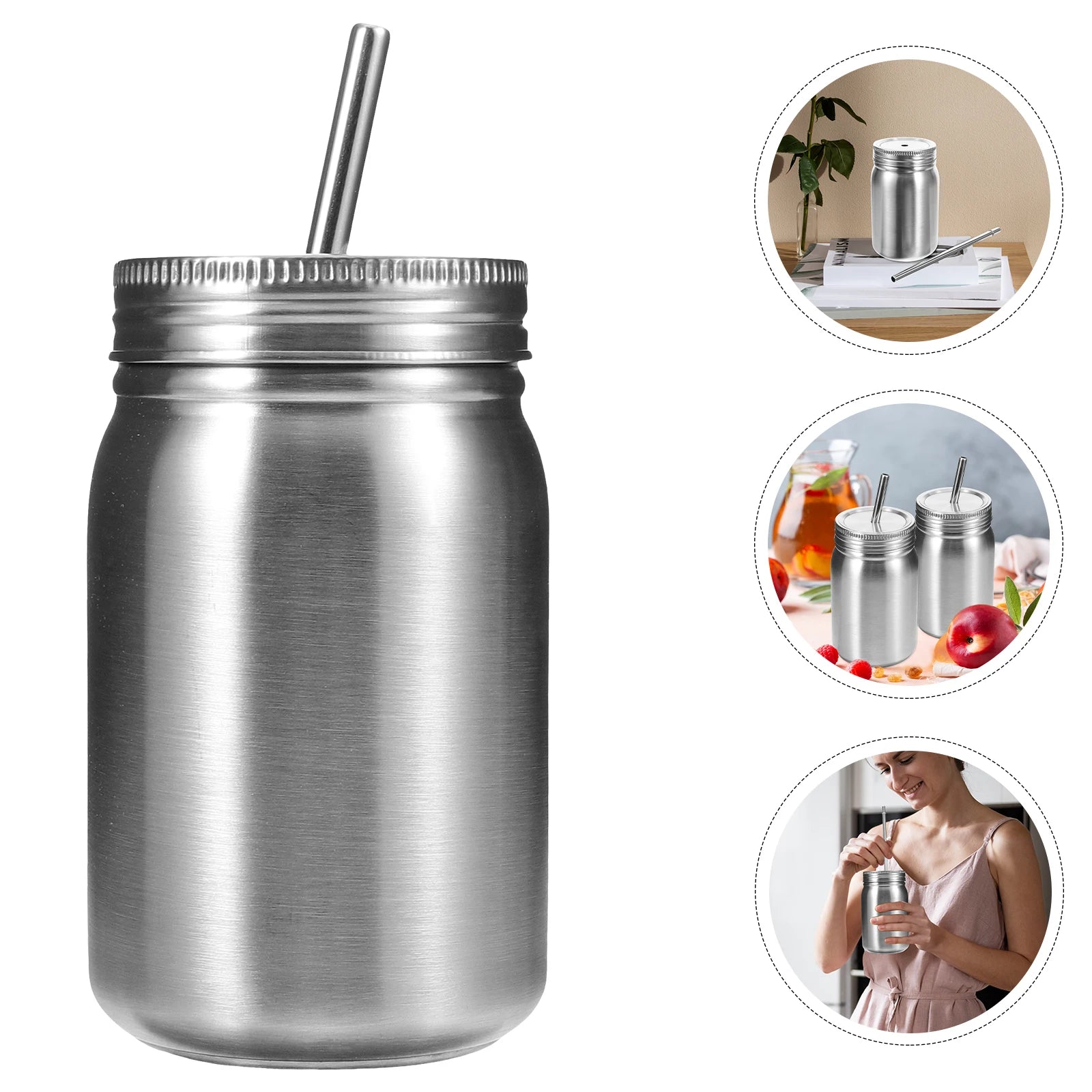 2 pcs Stainless Steel Mason Jars The Max Mall