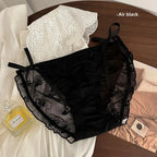 Trendy Japanese Style Women's Mid Waist Lace Underpants Pure Sexy The Max Mall