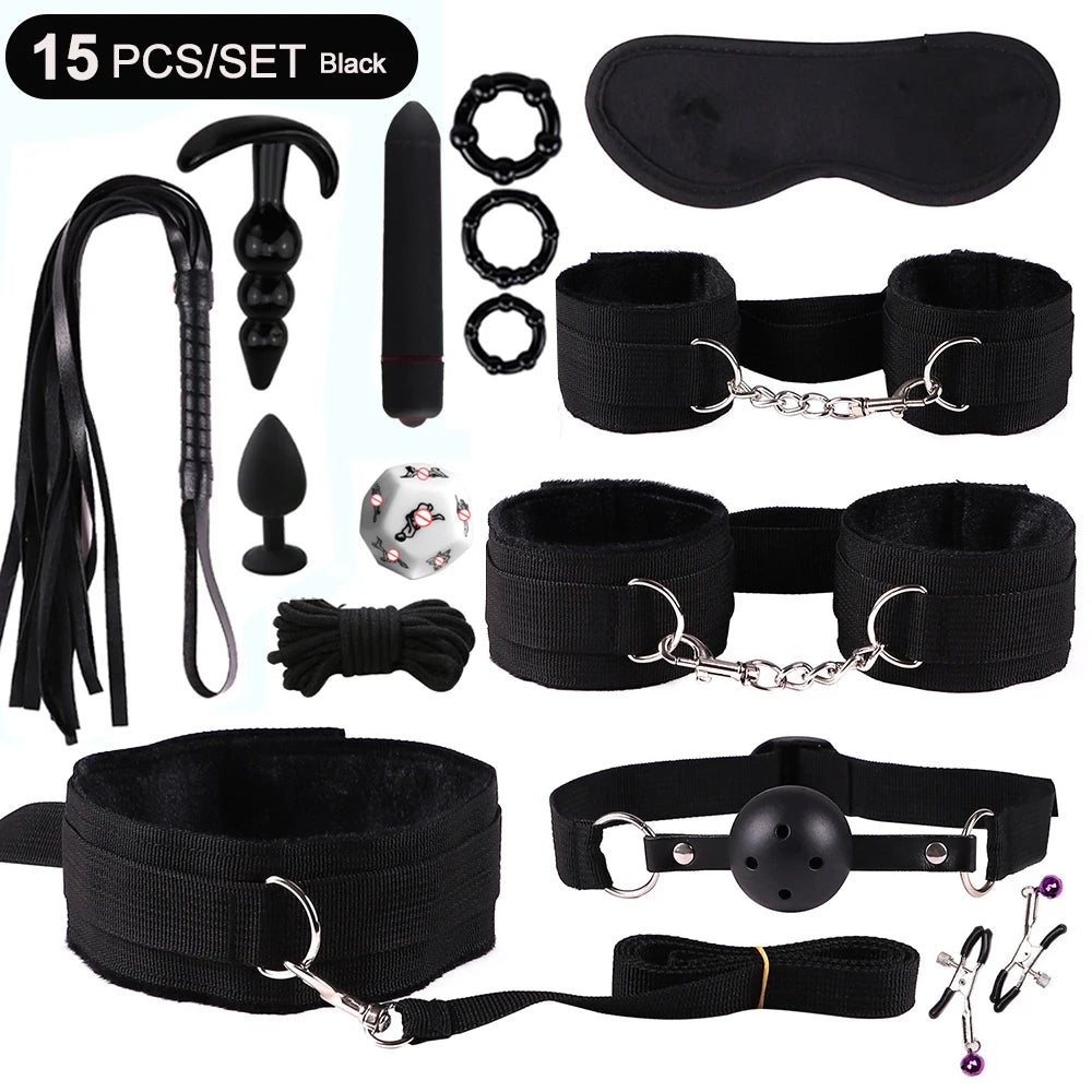 Exotic Bed Bondage Set BDSM Kits Exotic Sex Toys For Adults Games