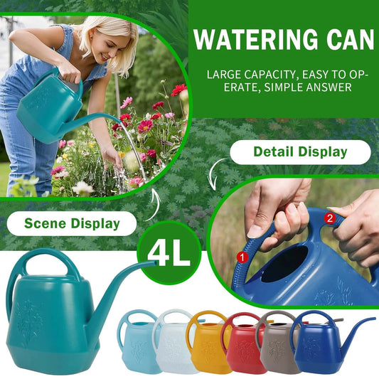 Modern Plastic Watering Can - Large Long Spout