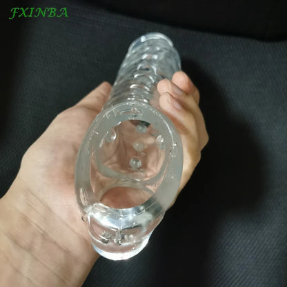 Realistic Penis Sleeve Extender huge Male Cock