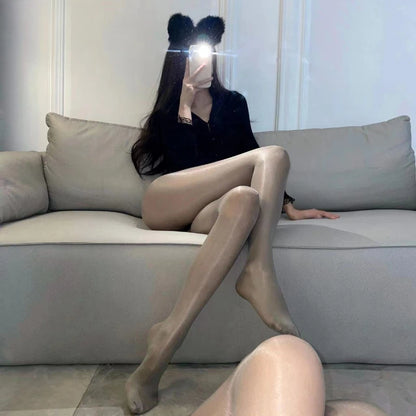 Shiny Open Crotch Pantyhose