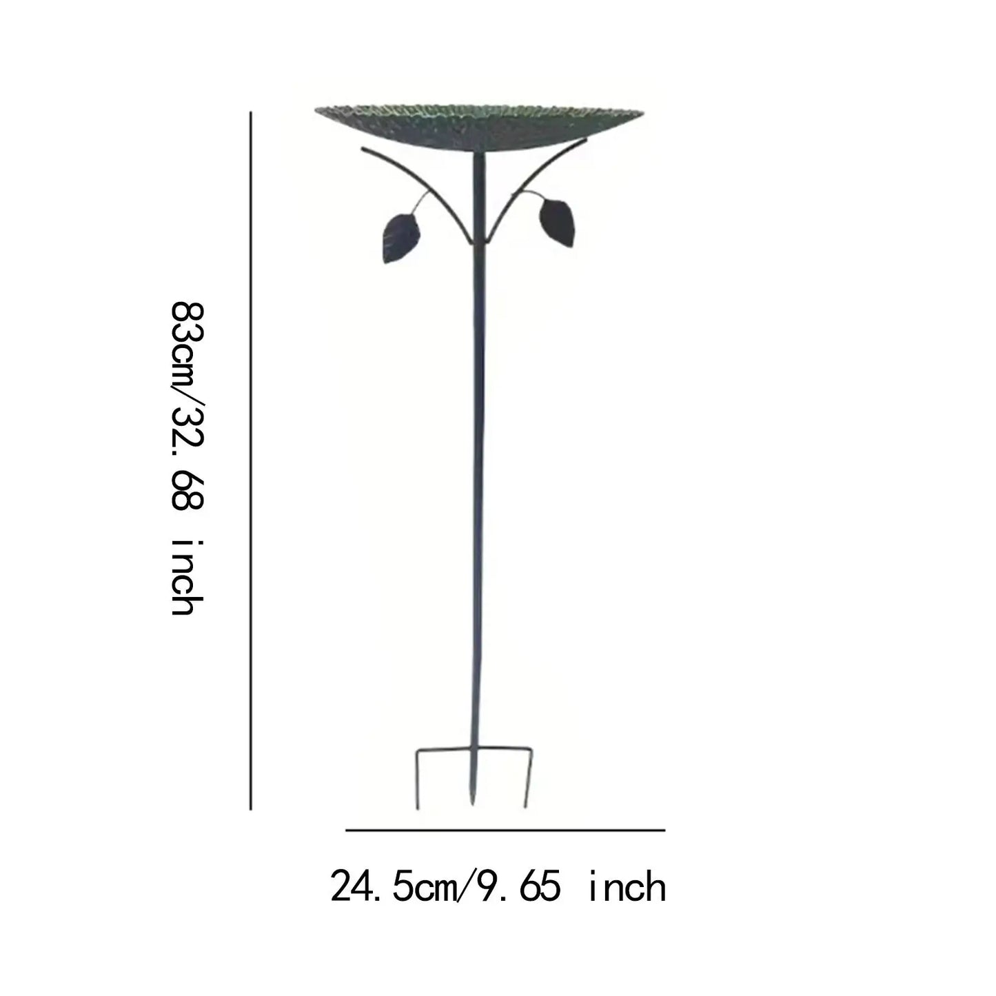 Metal Bird Bath - Vintage 5-Prong Base Iron Pedestal