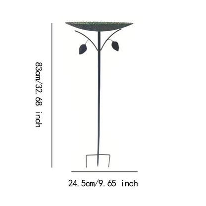 Metal Bird Bath - Vintage 5-Prong Base Iron Pedestal