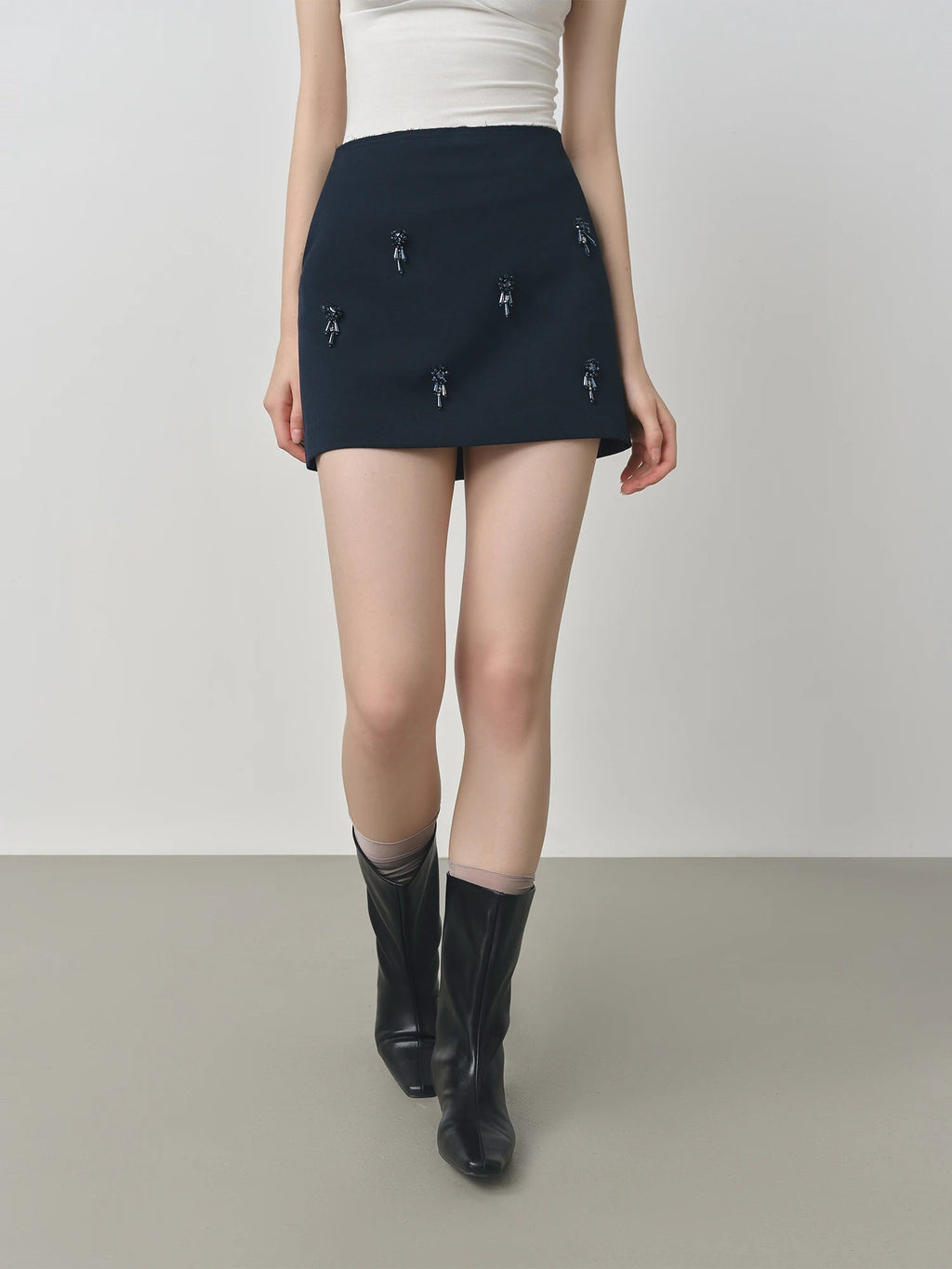 FANSILANEN Beaded Mini Dress - A-Line Casual FANSILANEN