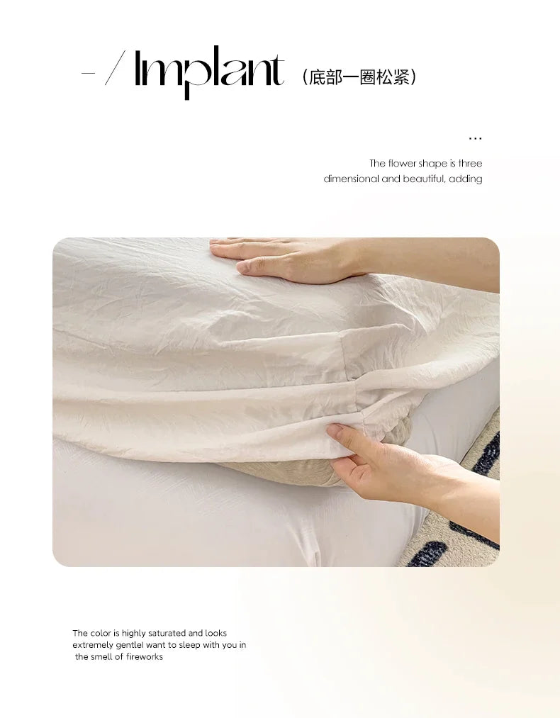 Luxury Washed Cotton Fitted Sheet