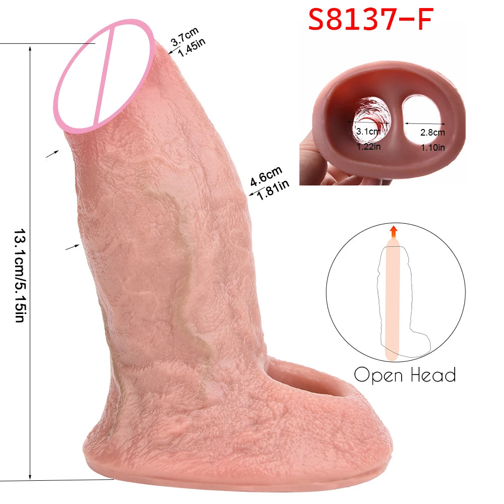 5 Styles Adult Men Penis Sleeve With Anti-drop Silicone Dick Extender