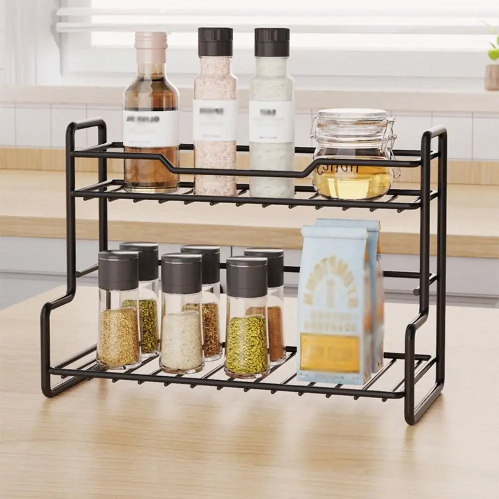 Modern Kitchen Organizer Shelf Waterproof Double-layer Kitchen Storage Stand