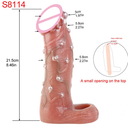 5 Styles Adult Men Penis Sleeve With Anti-drop Silicone Dick Extender