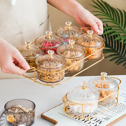 Serving Platter Glasses Bowl With Lid