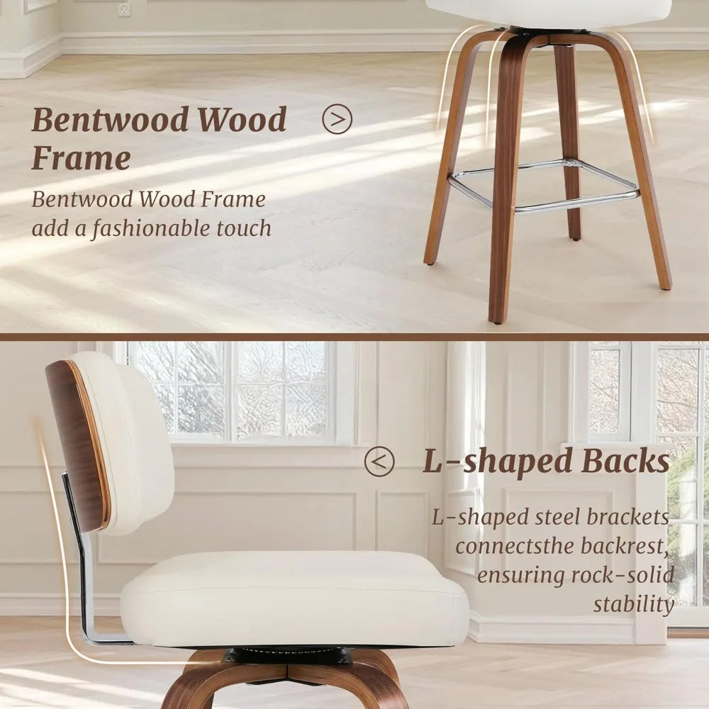 GUANGBAI Swivel Counter Height Bar Stools