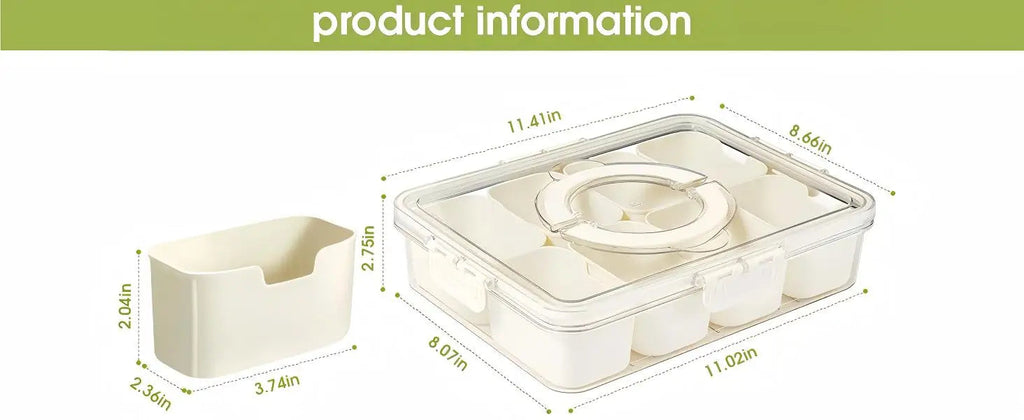 Premium Divided Serving Tray with Secure Lid and Ergonomic Handle The Max Mall