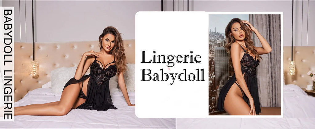 Elegant Lace Babydoll Nightgown