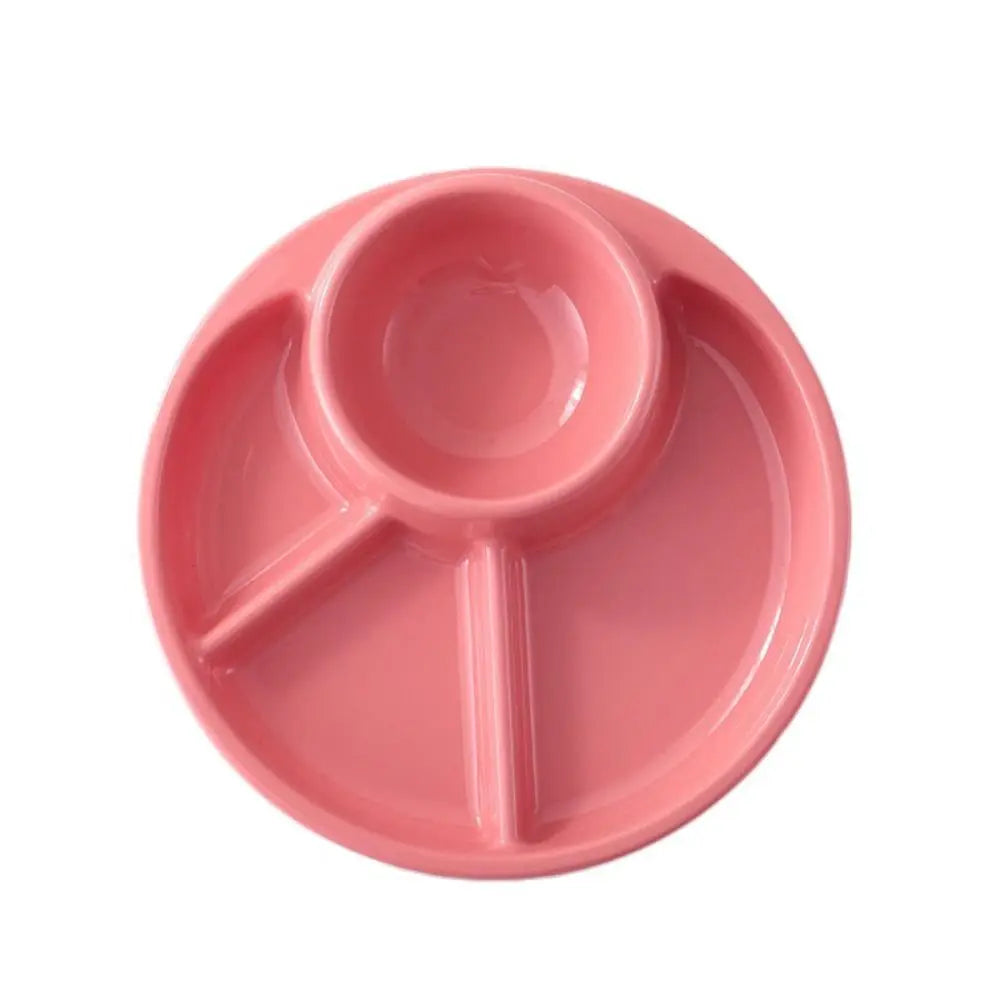 Round Dinner Divided Plates 4 Grids