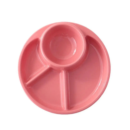 Round Dinner Divided Plates 4 Grids