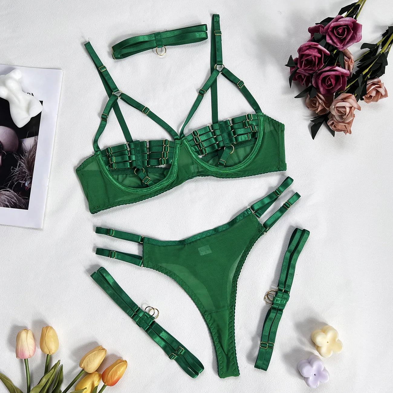 Sexy Lingerie Naked Women Without Censorship 5-Piece Sexy Costume
