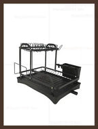 2-Tier Dish Drying Rack with Drainage Basket – Expandable Kitchen Sink Organizer The Max Mall