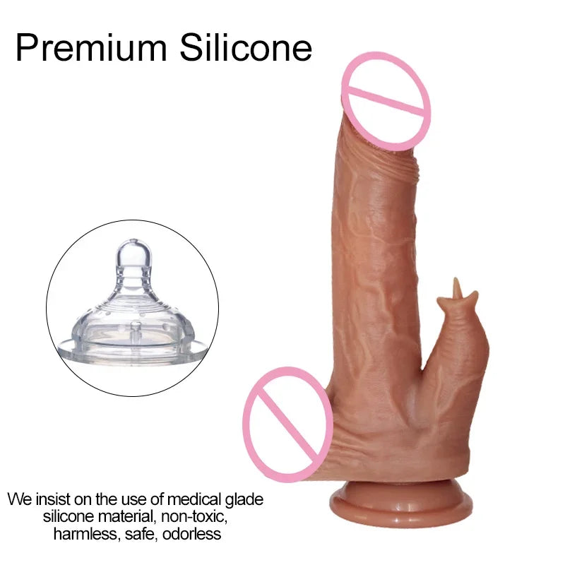 Heating Thrusting dildo Vibrator with Suction Cup