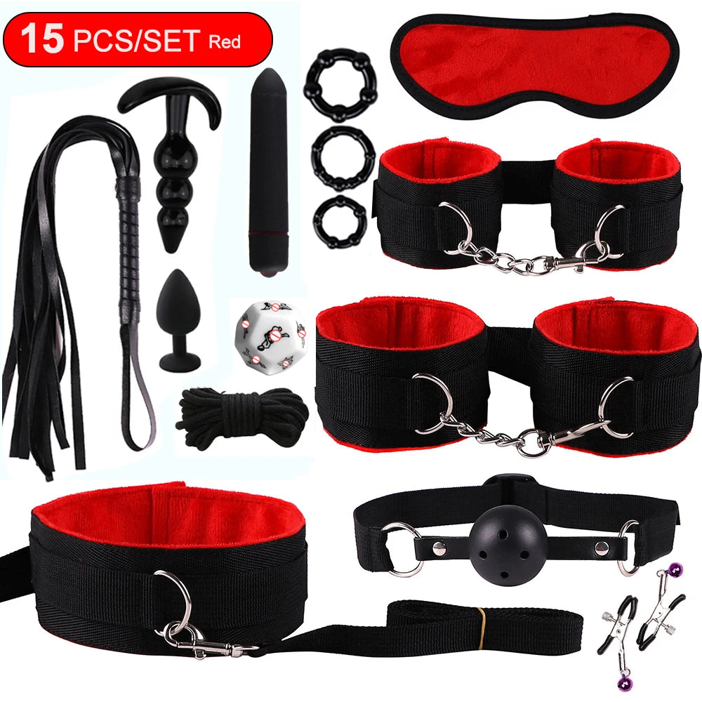 Exotic Bed Bondage Set BDSM Kits Exotic Sex Toys For Adults Games