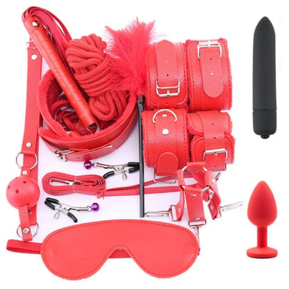 Sex Products BDSM Bondage Set Handcuffs Anal plug Tail