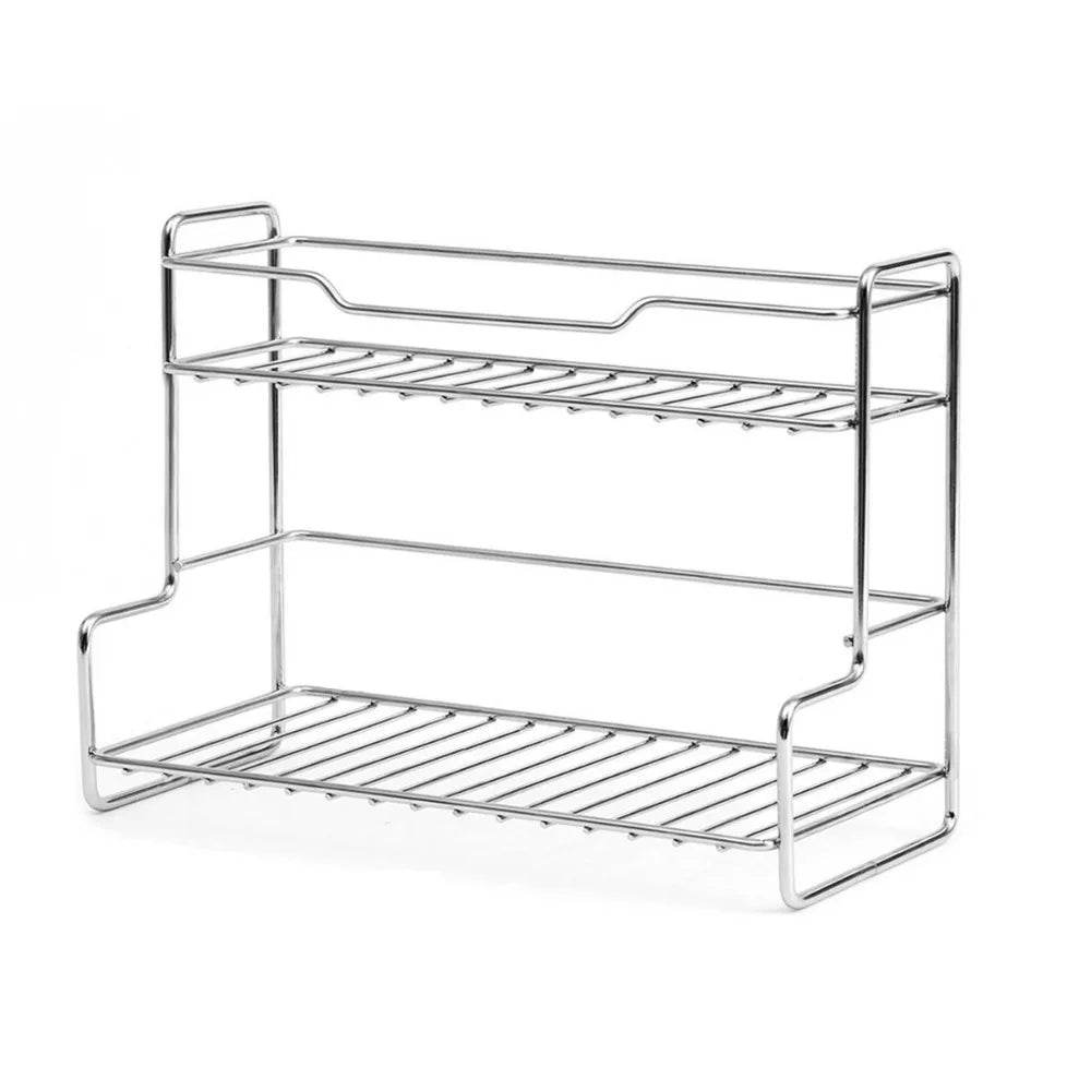 Modern Kitchen Organizer Shelf Waterproof Double-layer Kitchen Storage Stand