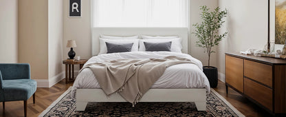 Upholstered Bed Frame with Adjustable Headboard
