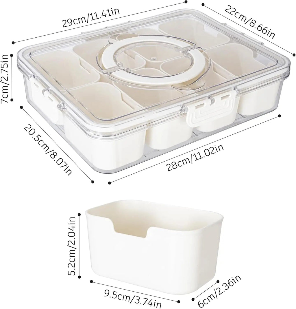 Premium Divided Serving Tray with Secure Lid and Ergonomic Handle The Max Mall