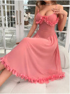 ‌Sheer Mesh Robe Set - Flared Sleeve Long Nightgown with G-string, Elegant Loungewear
