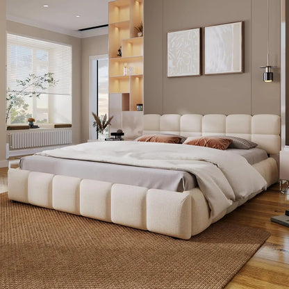 DAFIFY Checkerboard Headboard Bed Frame