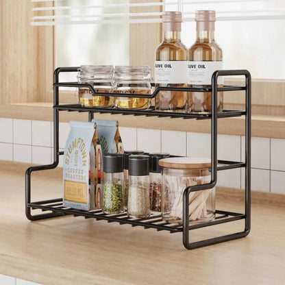 Modern Kitchen Organizer Shelf Waterproof Double-layer Kitchen Storage Stand