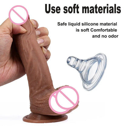 Realistic Cheap Dildo Soft Sexy Silicone Penis