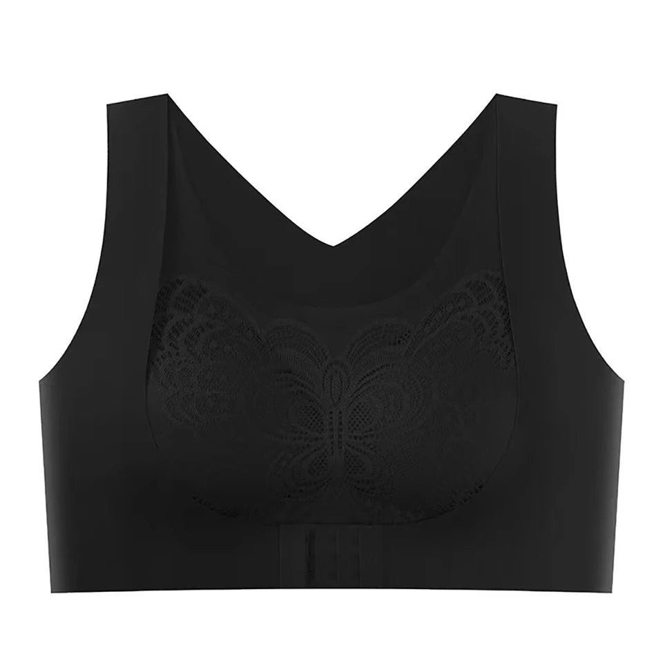 Seamless Push-Up Padded Bra with Lace Detail