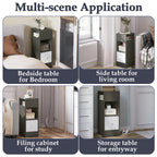 WOLTU 2PCS Narrow Bedside Table Nightstand with Open Shelves The Max Mall