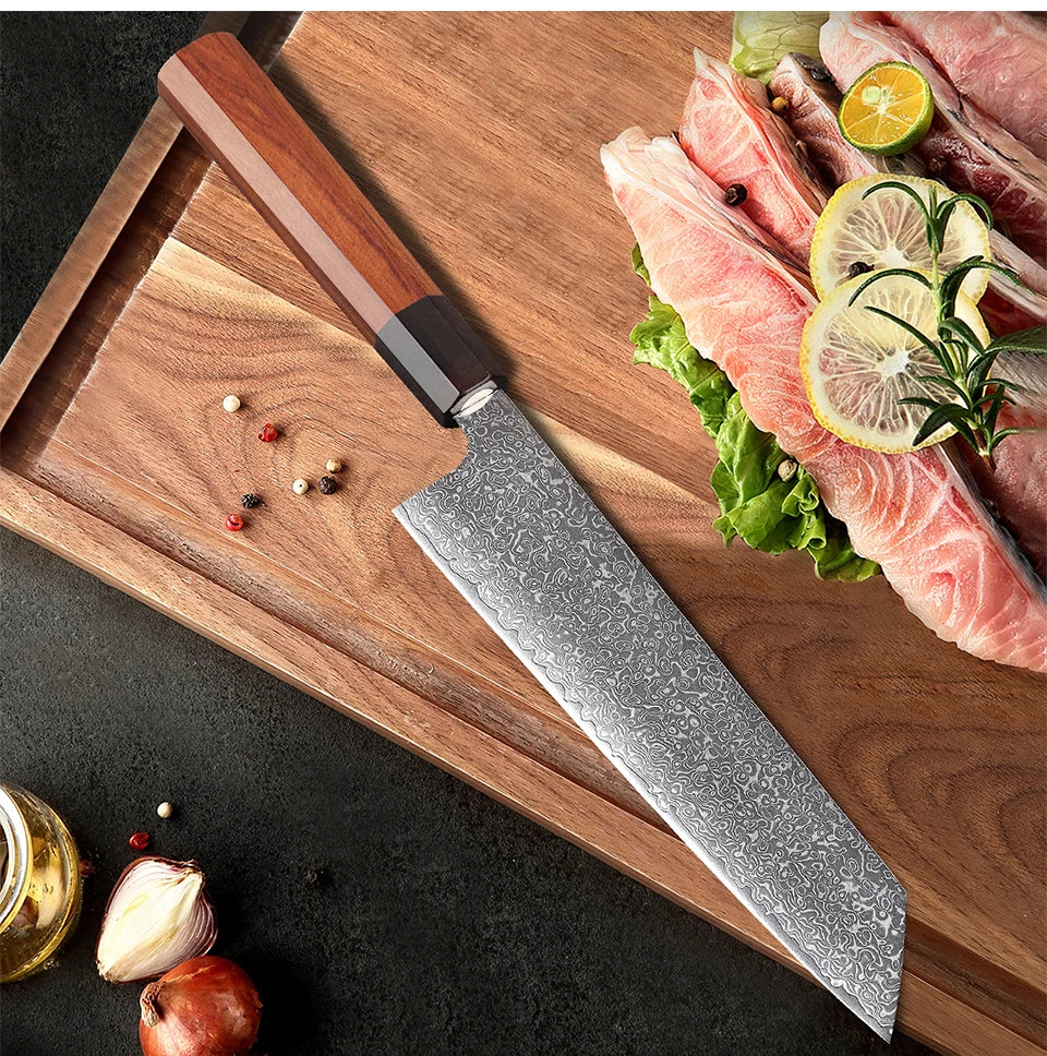 F.YOUNG 8.2" Japanese Kiritsuke Knife - 67-Layer Damascus Steel Professional Chef Knife