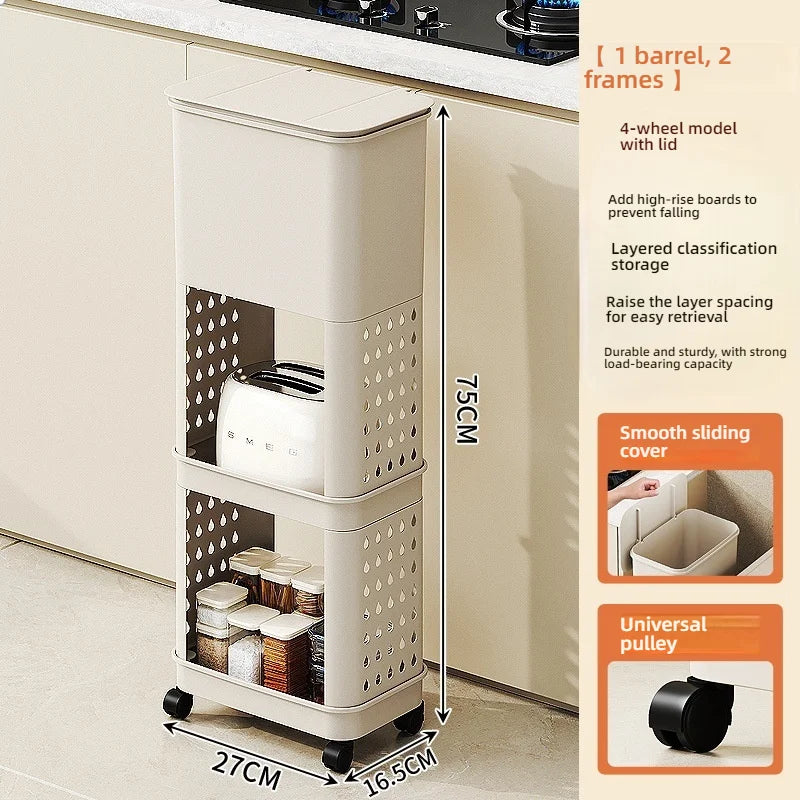 3 Layers Durability Plastic Waste Container with Modern Look