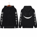 HODIEJAN Men's Cartoon Print Hoodie - Fleece Zip-Up Streetwear HODIEJAN