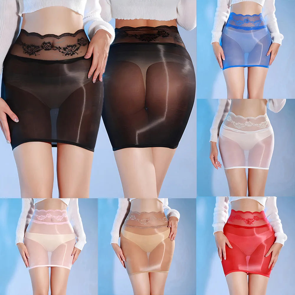 Womens Mesh Sexy Mini Skirt Stretchy