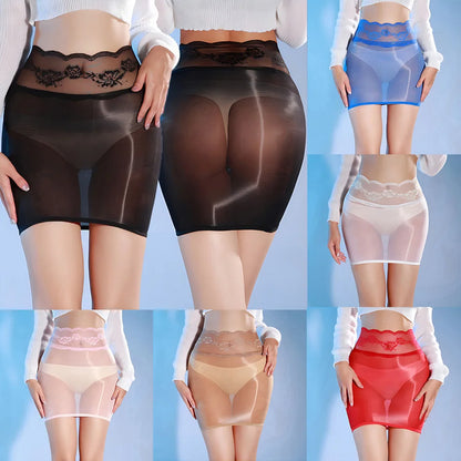 Womens Mesh Sexy Mini Skirt Stretchy