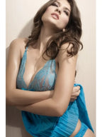 Sheer Pleated Babydoll Elegant Female Sexy Sling Lace Nightgown