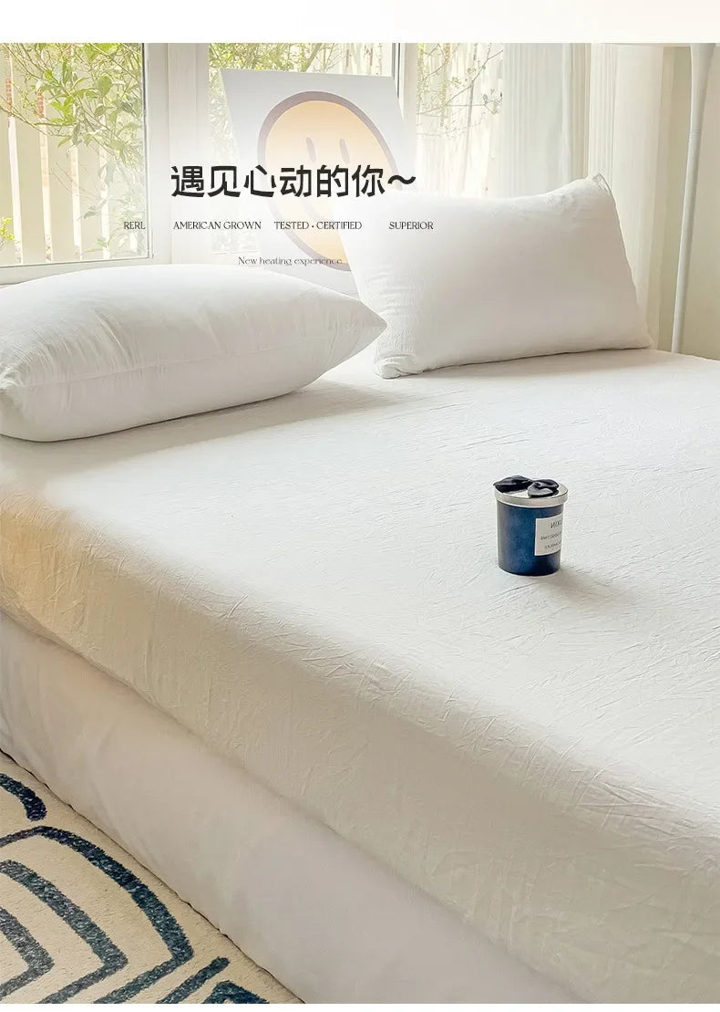 Luxury Washed Cotton Fitted Sheet