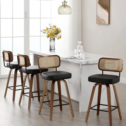 GUANGBAI Swivel Counter Height Bar Stools Set of 4