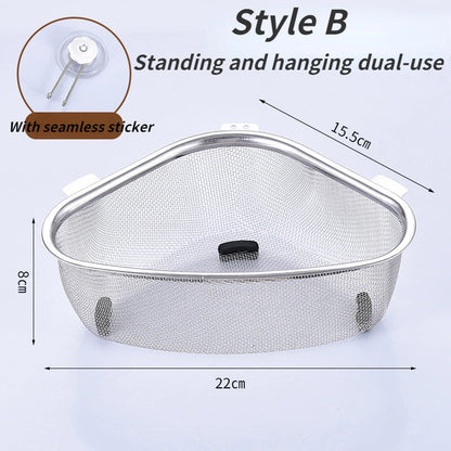 Kitchen Sink Corner Drain Strainer