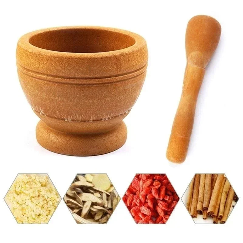 Manual Mortar & Pestle Set - Kitchen Spice and Herb Grinder