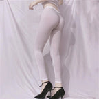 Women's High Waist Sheer Nylon Leggings The Max Mall